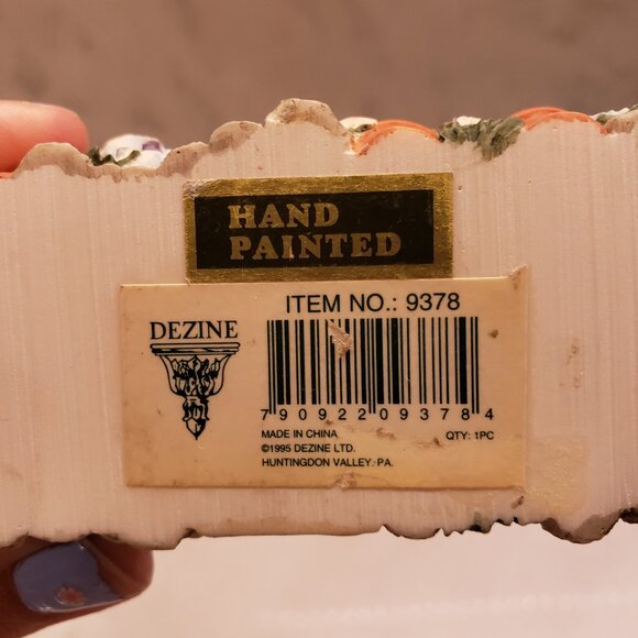 1995 Deziness Hand Painted Flower Garden Bench Jewelry Box - Picture 6 of 9